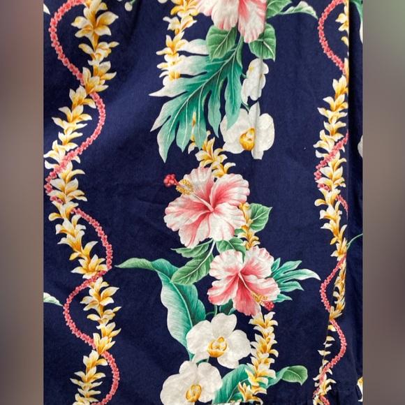 XL Royal Creations Hawaiian MuuMuu Womens muu muu dress cotton blue hibiscus - Picture 11 of 11